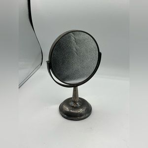 Vintage Stand Vanity Metal Rustic Mirror Double-Sided Dresser Desktop Magnifying